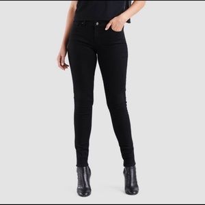 Levi’s 711 Mid Rise Skinny Black Jeans Sz 27